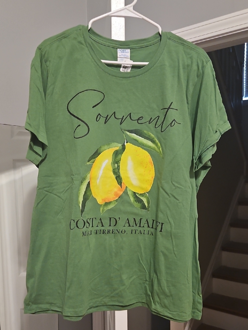 Port and Company Green Sorrento Lemon Graphic Tee